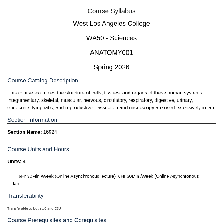 Simple Syllabus